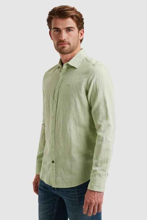 PME legend long sleeve shirt ctn 2tone linen
